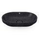 Soft60 washbasin, black char / recessed
