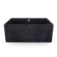 Cube40 washbasin, black char / countertop