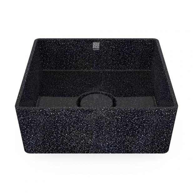 Cube40 washbasin, black char / countertop