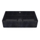 Cube60 washbasin, black char / countertop