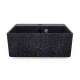 Cube40 washbasin, black char / countertop with tap hole