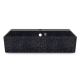 Cube60 washbasin, black char / wall-mounted with tap hole