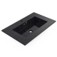 Unit80 washbasin, black char / integrated