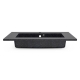 Unit80 washbasin, black char / integrated
