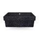 Cube40 washbasin, black char / recessed