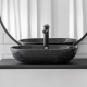Soft60 washbasin, black char / countertop