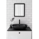 Soft60 washbasin, black char / countertop