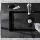 Unit80 washbasin, black char / integrated