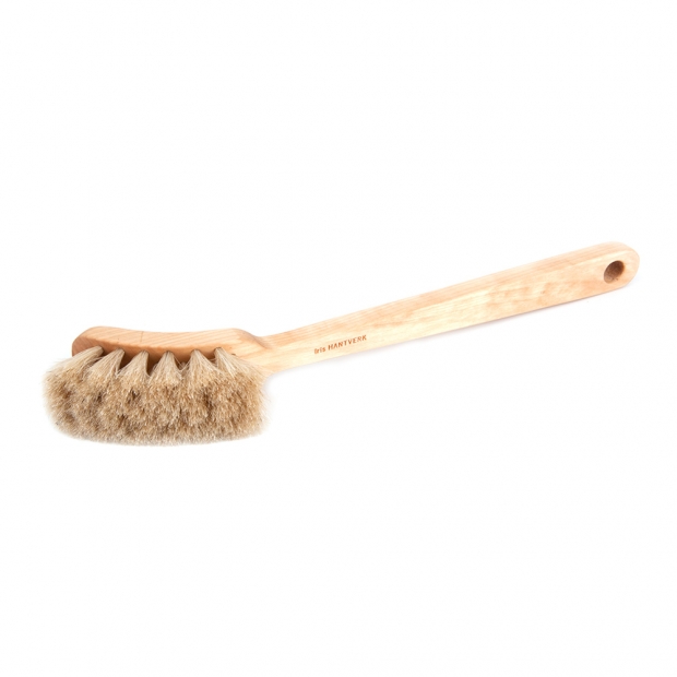 Dish brush with horsehair handle