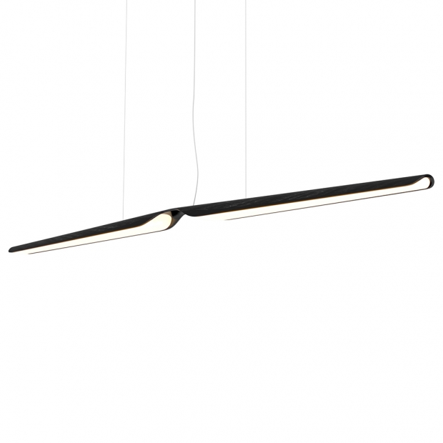 Swan hanging lamp, oak / black