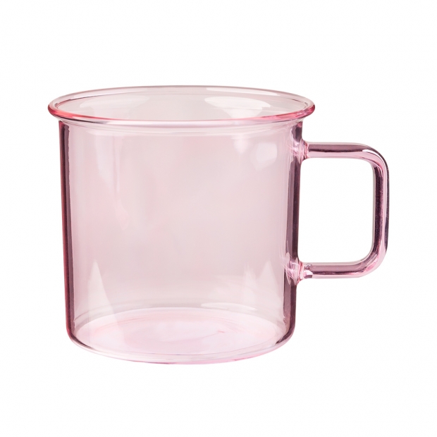 Glass mug 0.35l, pink