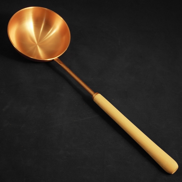 Sauna ladle 53cm, copper / pine