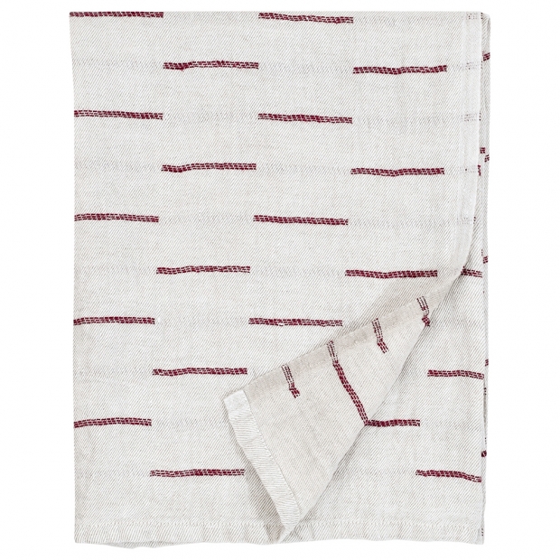 Paussi towel, linen-burgundy
