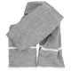 Merino scarf Tanhu, with pockets / light gray-white