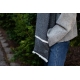 Merino scarf Tanhu, with pockets / dark gray-white
