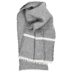 Merino scarf Tanhu, light gray-white