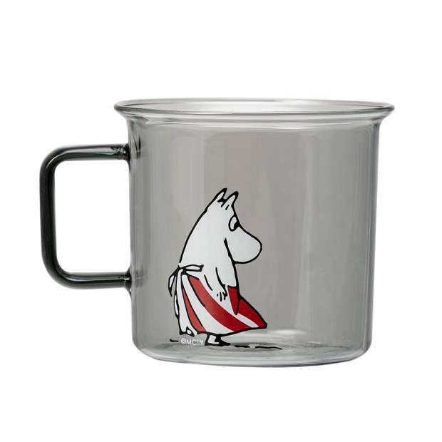 Moominmamma glass mug 0.35l, grey
