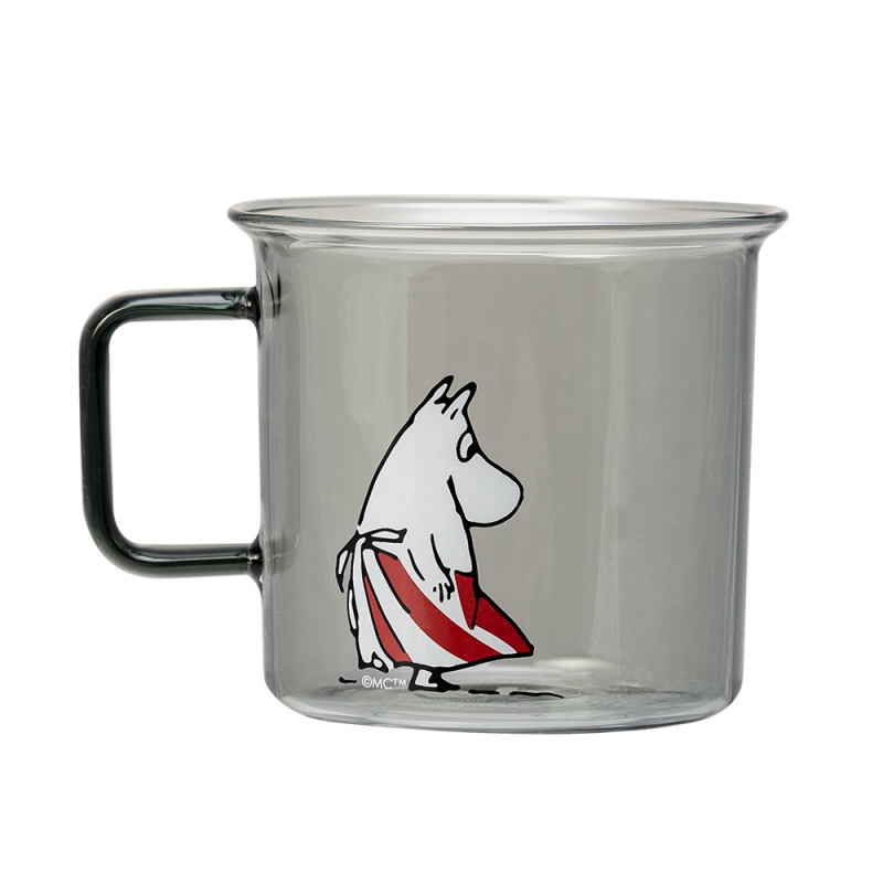 Moominmamma glass mug 0.35l, grey