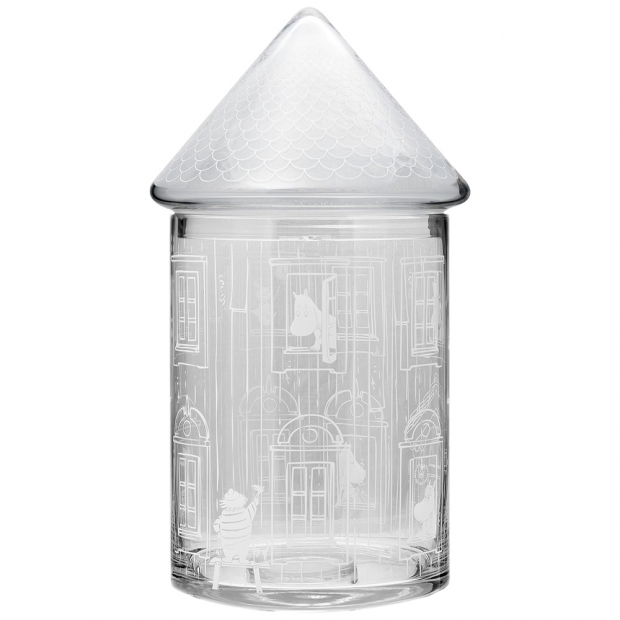 Moominhouse glass jar