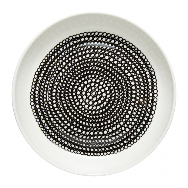 Oiva Räsymatto deep plate 20.5cm, black