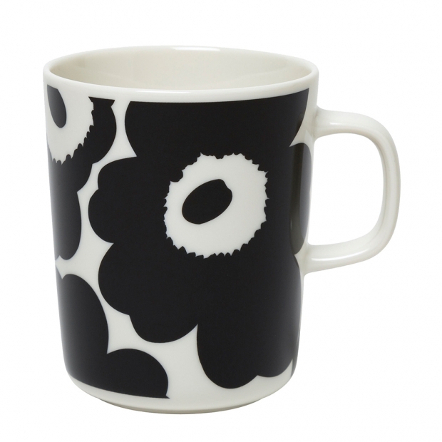 Oiva Unikko mug 0.25l, black-white