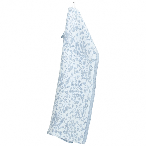 Linen tea towel Niitty 48x70, rain blue