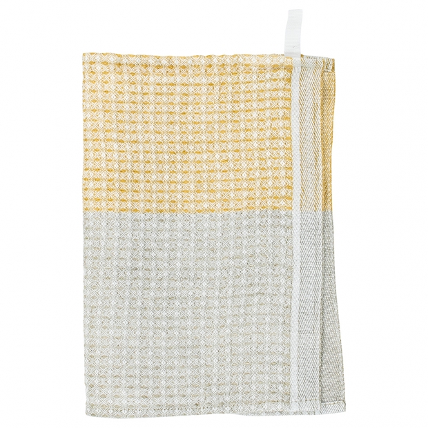 Eeva tea towel 25x32, linen-yellow gold