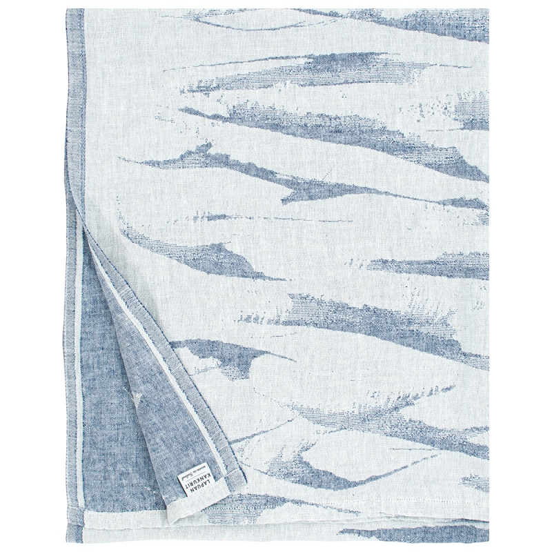 Ľanový uterák Aallokko, modrý