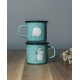 Moomin mug 0.37l, enamel / mint