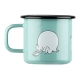 Moomin mug 0.37l, enamel / mint