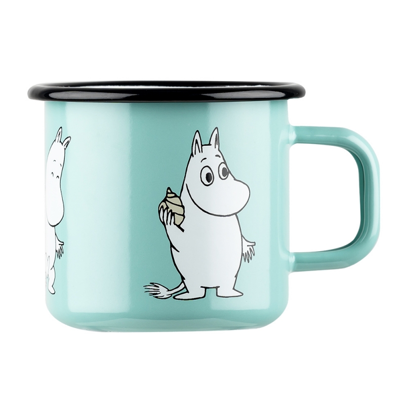 Moomin mug 0.37l, enamel / mint