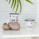 Moomin Beach mug 0.37l, enamel / white