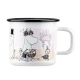 Moomin Beach mug 0.37l, enamel / white