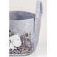 Storage basket Moomin Flower field 17l, grey