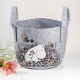 Storage basket Moomin Flower field 17l, grey