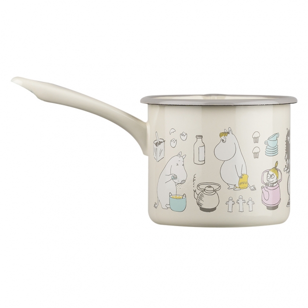 Moomins Bon Appétit casserole 1.3l, enamel / beige