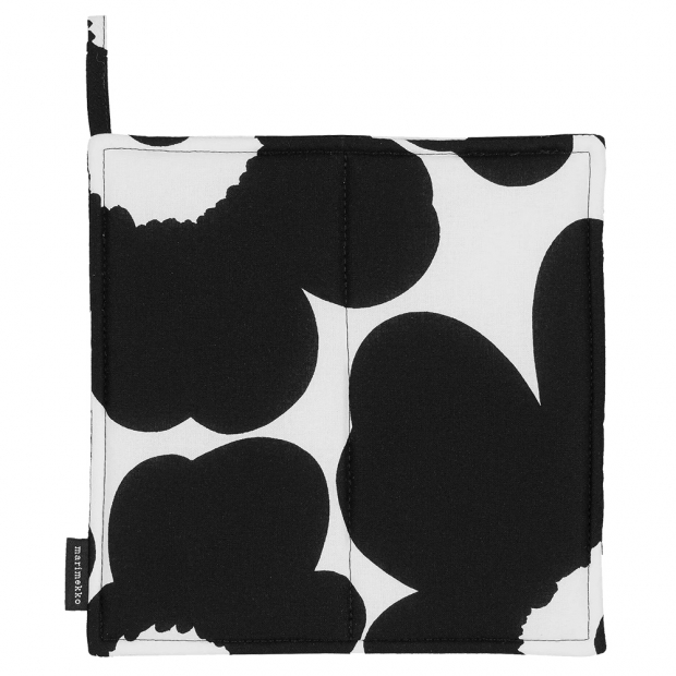 Pieni Unikko square oven mitt, black and white