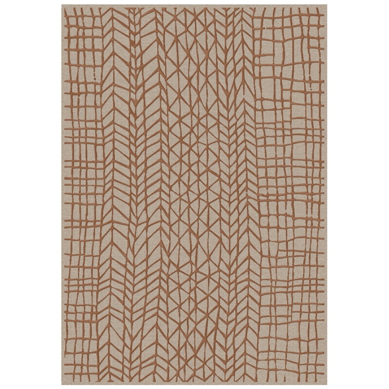 Carpet Lastu, beige-copper