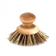 Round dish brush, mixed fibers