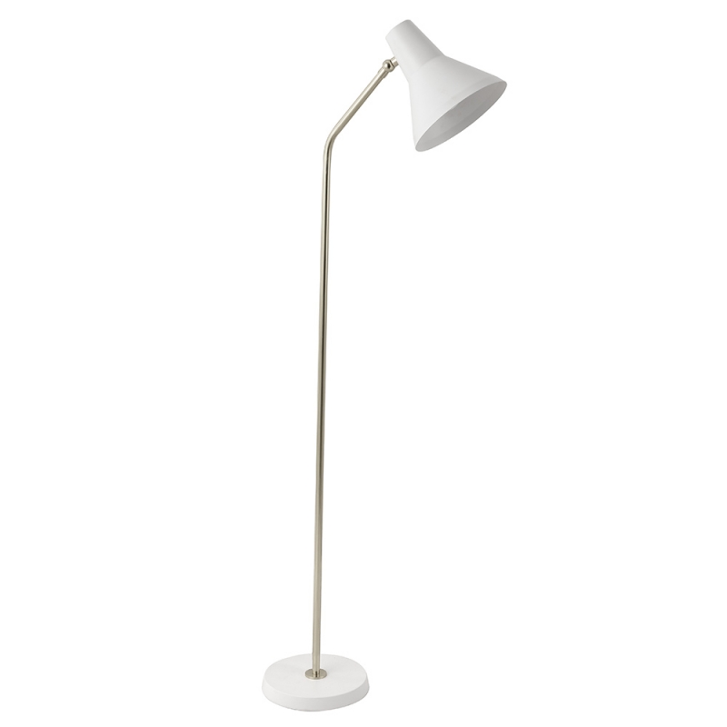 Carin floor lamp, white / chrome