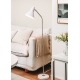 Carin floor lamp, white / chrome