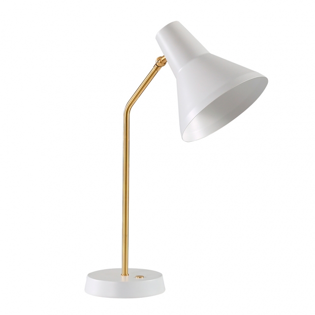 Carin table lamp, white / brass
