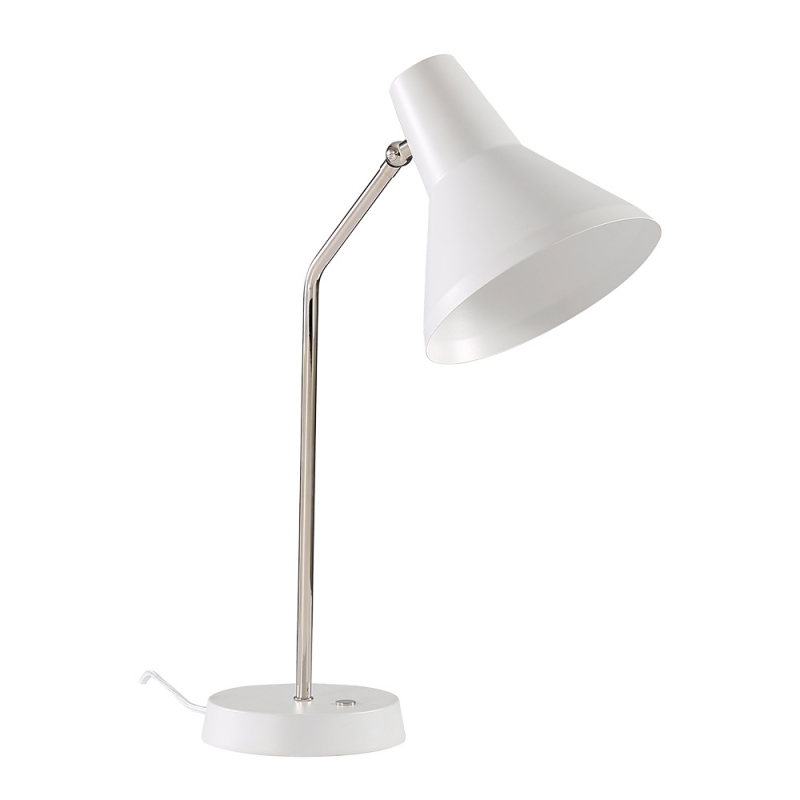 Carin table lamp, white / chrome