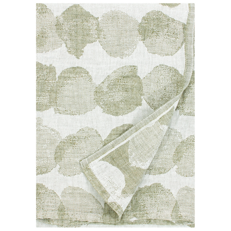 Sade linen towel, olive green