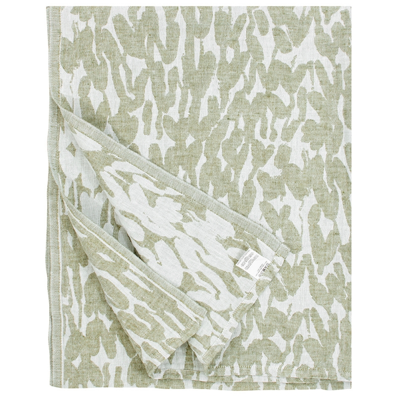 Jäkälä linen towel, olive green