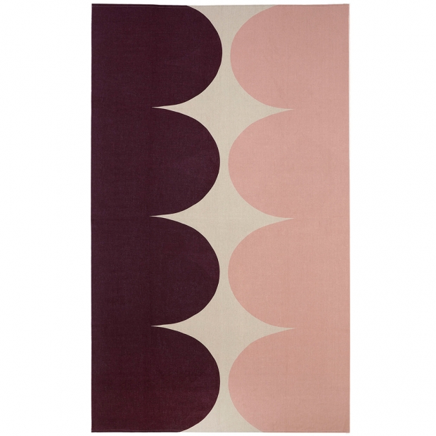 Linen tablecloth Härkä 140x245cm, burgundy-pink