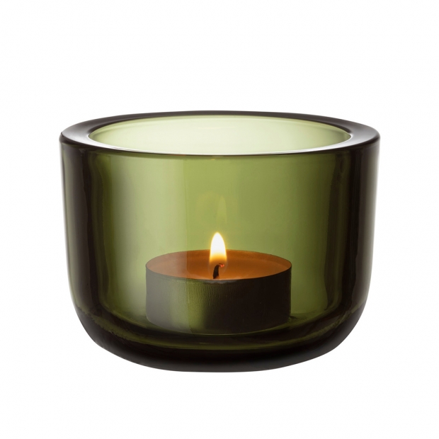 Valkea candlestick, moss green