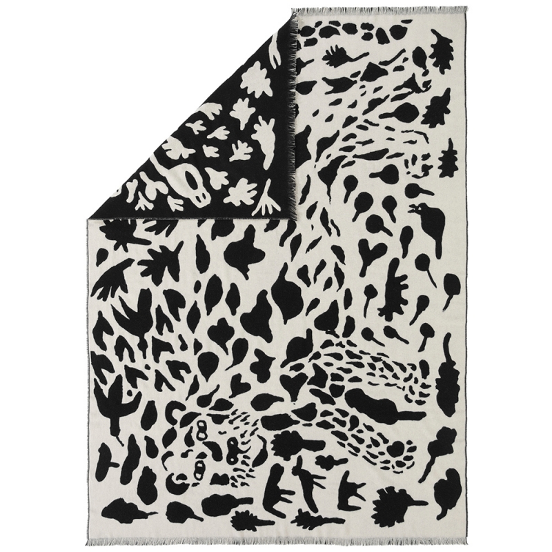 Blanket Oiva Toikka Cheetah 180x130cm, black-white