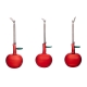 Glass apple ornaments Oiva Toikka, red / 3pcs