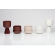 Nappula flower pot, with saucer / white